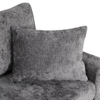 Modern Sectional Sofa Pull-out Sleeper with Storage Ottoman, USB Charging, Grey Tweed Chenille, 112.2' - Grand Goldman Shop