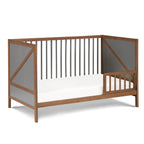 Pixie Zen 3-in-1 Crib in Walnut/Charcoal | Premium Home Decor - Grand Goldman
