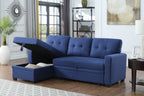 Upholstered Pull out Sectional Sofa with Chaise - Grand Goldman Shop