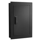 Wall Safe, 3-Tier Hidden Wall Safe with Fingerprint, Password, Key & Turning Knob, Q235 Cold-Rolled Steel In-Wall Box with Ad
