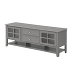 TV Stand for TVs up to 60'', Entertainment Center with Multifunctional Storage Space, TV Cabinet with Modern Design, Media Console for Living Room, Bedroom - Grand Goldman Shop