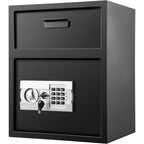 Digital Depository Safe 1.7 Cubic Feet Made of Carbon Steel Electronic Code Lock Depository Safe with Deposit Slot with Two E