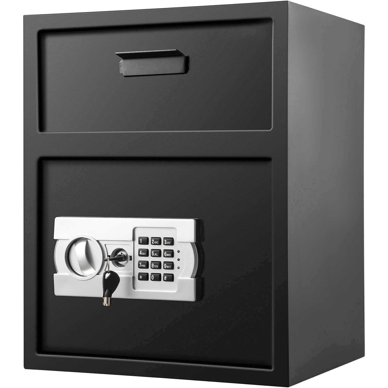 Digital Depository Safe 1.7 Cubic Feet Made of Carbon Steel Electronic Code Lock Depository Safe with Deposit Slot with Two E
