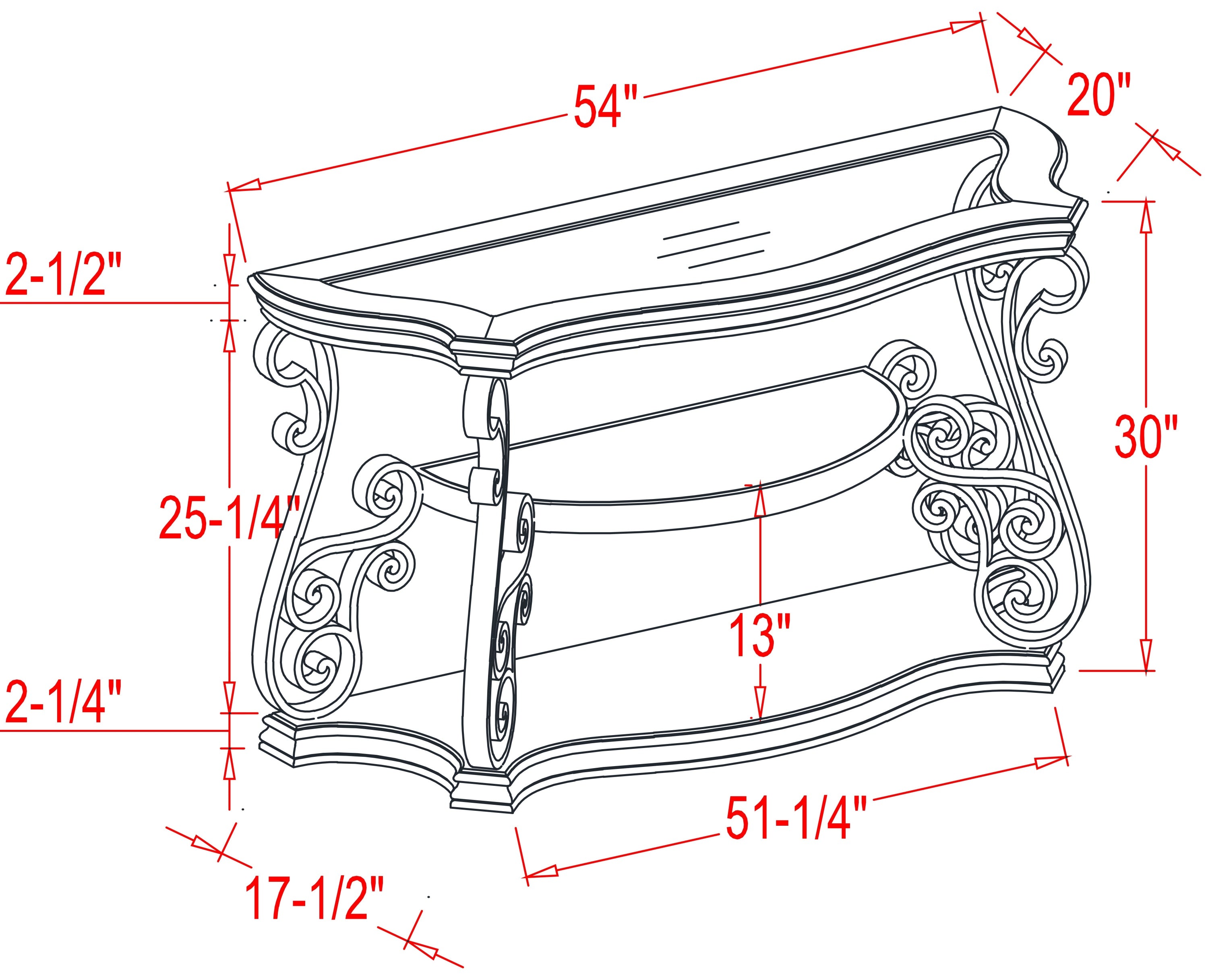 Sofa Table, Glass table top, MDF W/marble paper middle shelf, powder coat finish metal legs. (54'Lx20'Wx30'H) - Grand Goldman Shop