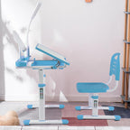 Desk for Kids Desk and Chair Set Kids Art Desk Drafting Table Desk Set with Adjustable Height, 40-Degree Tiltable Children De