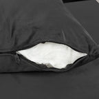 Modern Sectional Sofa with Storage Ottoman, L-Shape Couch with 2 Pillows and Cup Holders, Black Velvet, 105' - Grand Goldman Shop