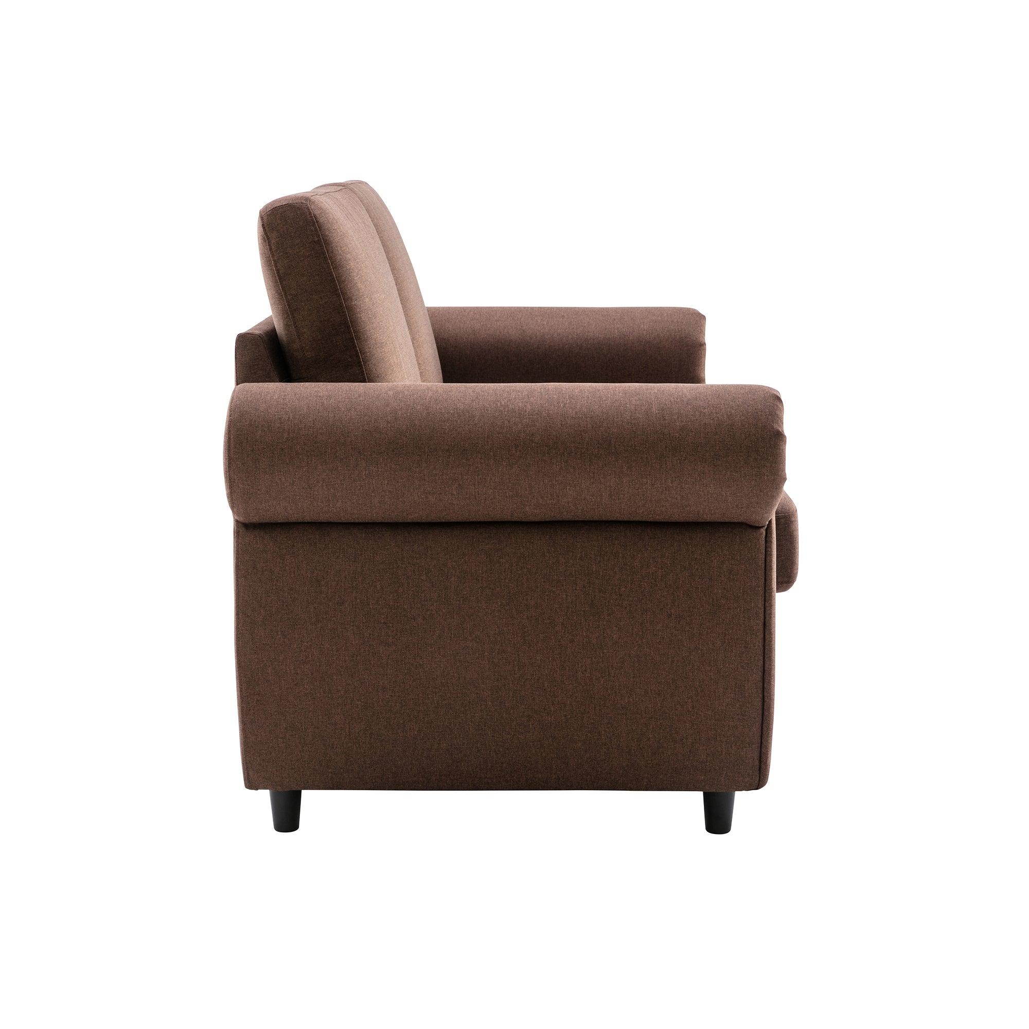 Orisfur Pull Out Sofa Bed Loveseat Sleeper with Twin Size Memory Mattress, USB Ports, Brown Linen, 57.9' - Grand Goldman Shop