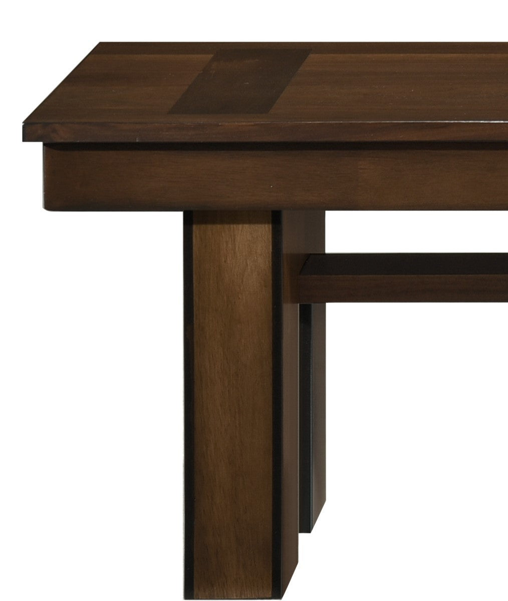 Transitional Walnut Finish Wooden Bench 1pc Casual Contemporary Dining Furniture - Grand Goldman Shop
