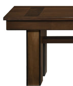 Transitional Walnut Finish Wooden Bench 1pc Casual Contemporary Dining Furniture - Grand Goldman Shop