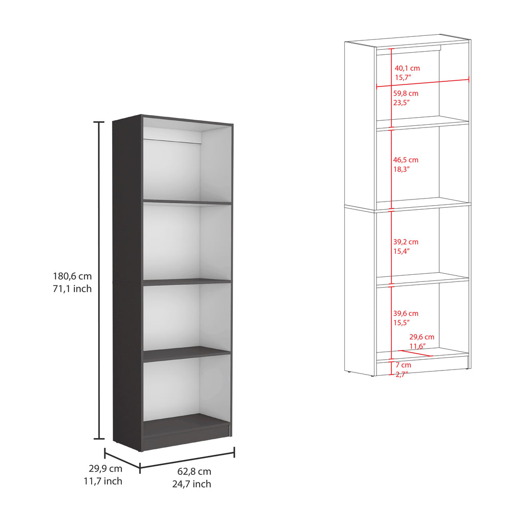Dupree 2 Piece Home Bookcase set, 49' Wide with 9 Shelves ,  Living Room  Matt Gray / White | Premium Home Decor - Grand Gold