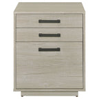 Loomis Whitewashed Grey 3-Drawer Home Office File Cabinet in White+Gray with MDF Construction, 19.75 x 19.75 x 25 inches - Gr