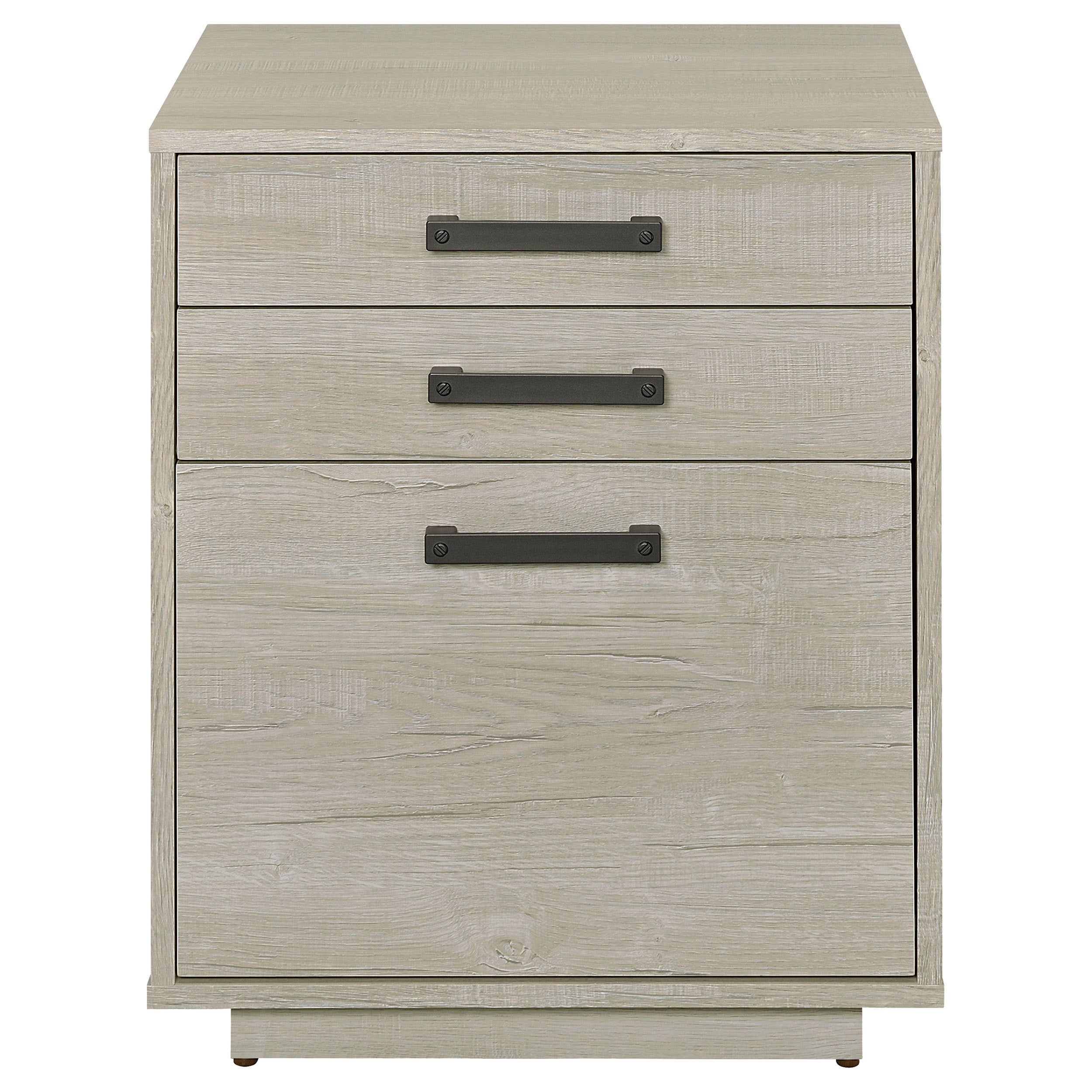 Loomis Whitewashed Grey 3-Drawer Home Office File Cabinet in White+Gray with MDF Construction, 19.75 x 19.75 x 25 inches - Gr