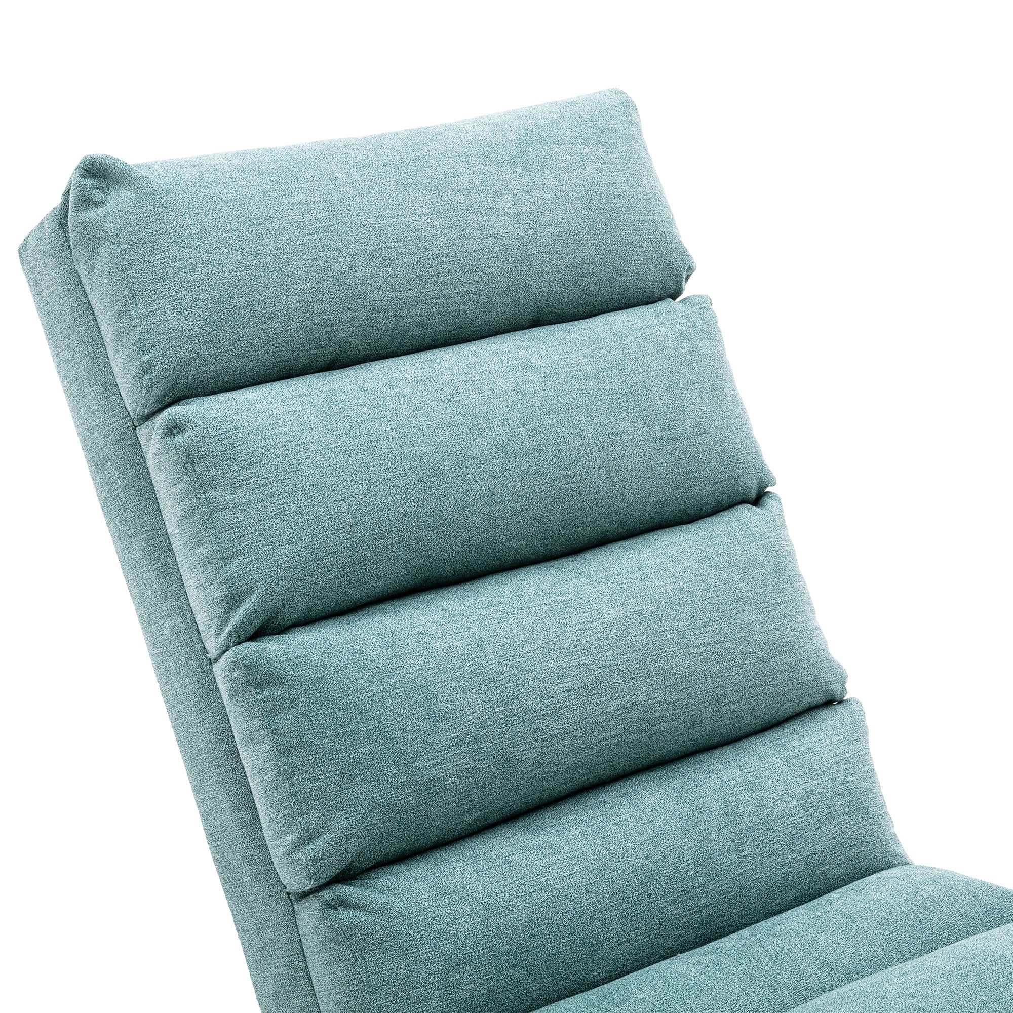 Ergonomic Electric Massage Chaise Lounge with Remote Control, Teal Linen Upholstery, 5 Modes for Relaxation - Grand Goldman Shop