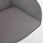 TY Adjustable Office Chair, Ergonomic Swivel Chair, Gray Velvet, Comfortable for Long Sitting - Grand Goldman