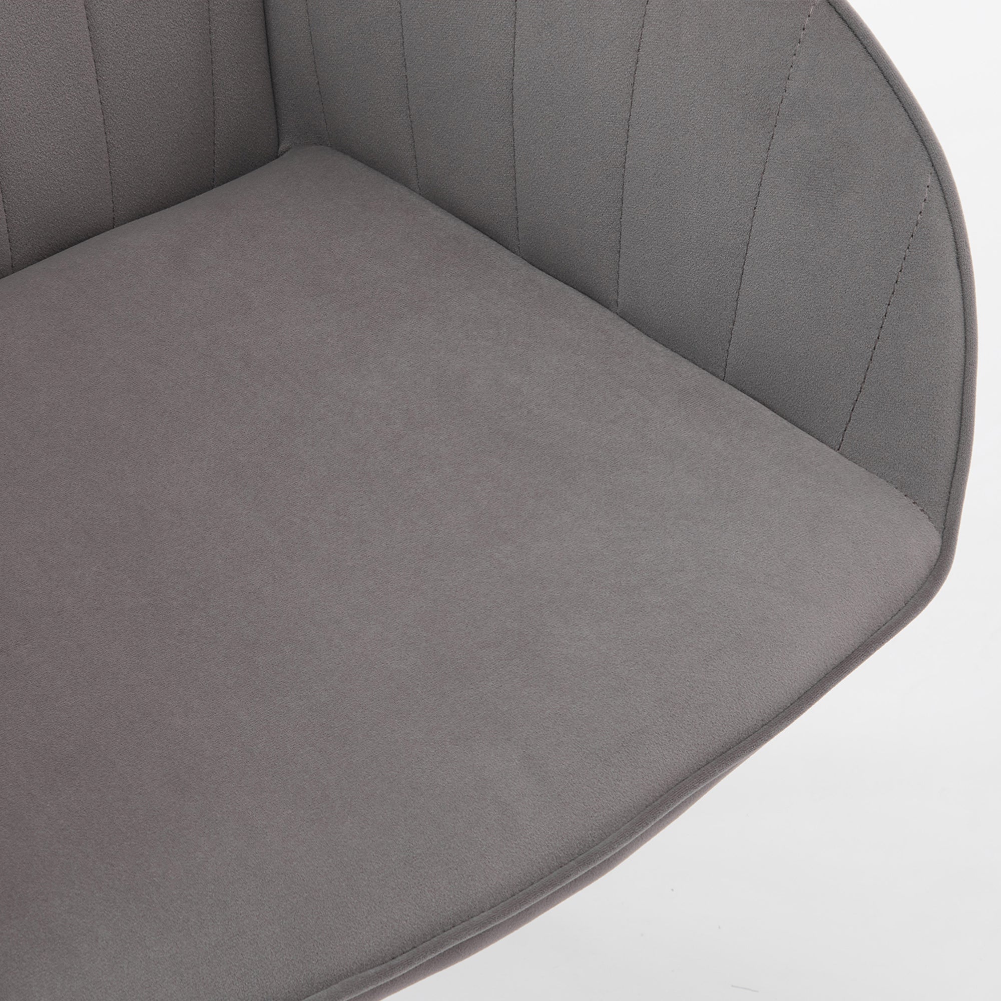 TY Adjustable Office Chair, Ergonomic Swivel Chair, Gray Velvet, Comfortable for Long Sitting - Grand Goldman