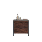 Lateral File with Full-Extension Slides, Dark Walnut finish | Premium Home Decor - Grand Goldman