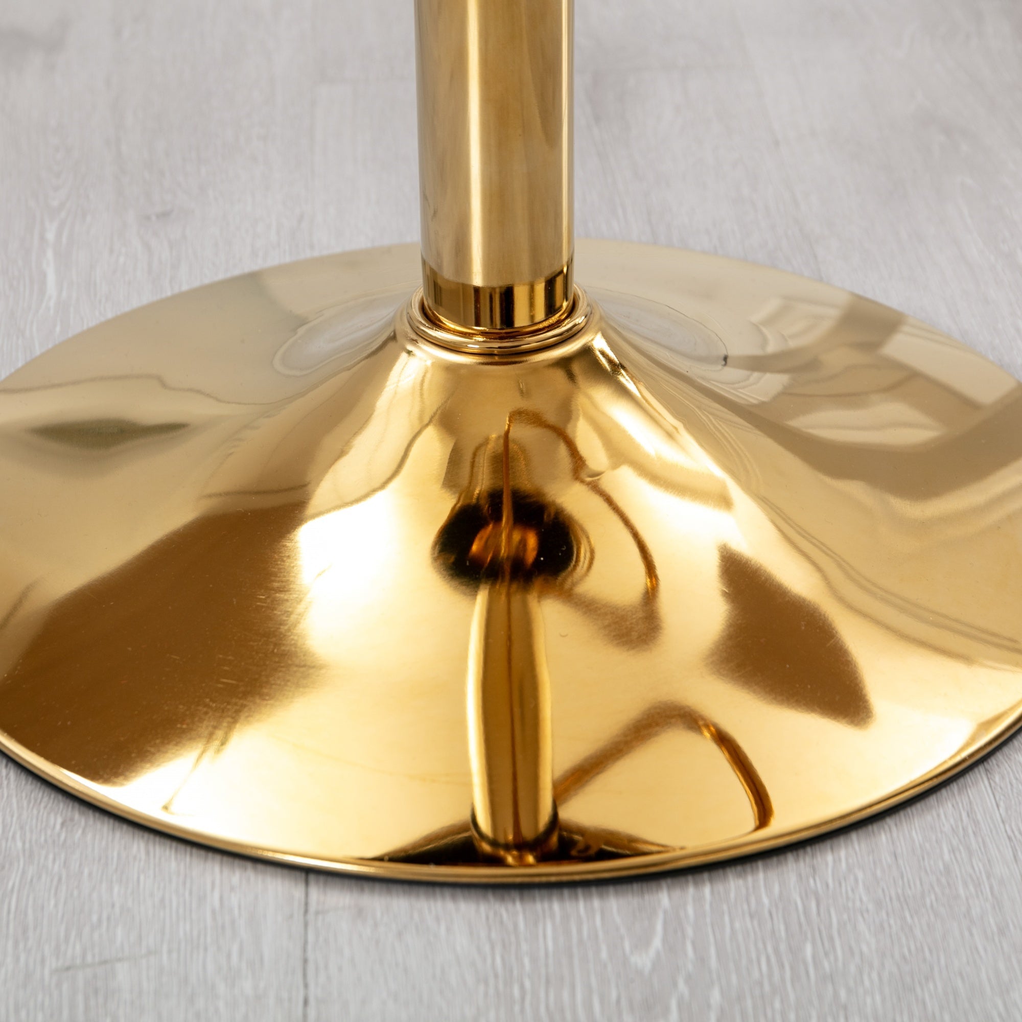 Off-White Velvet Bar Chair, Pure Gold Plated, Unique Design, 360-Degree Rotation, Adjustable Height, Suitable for Dining Room and Bar, Set of 2 - Grand Goldman Shop