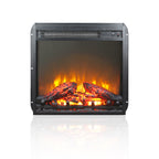 18 inch electric fireplace insert, ultra thin heater with log set & realistic flame, overheating protection - Grand Goldman Shop