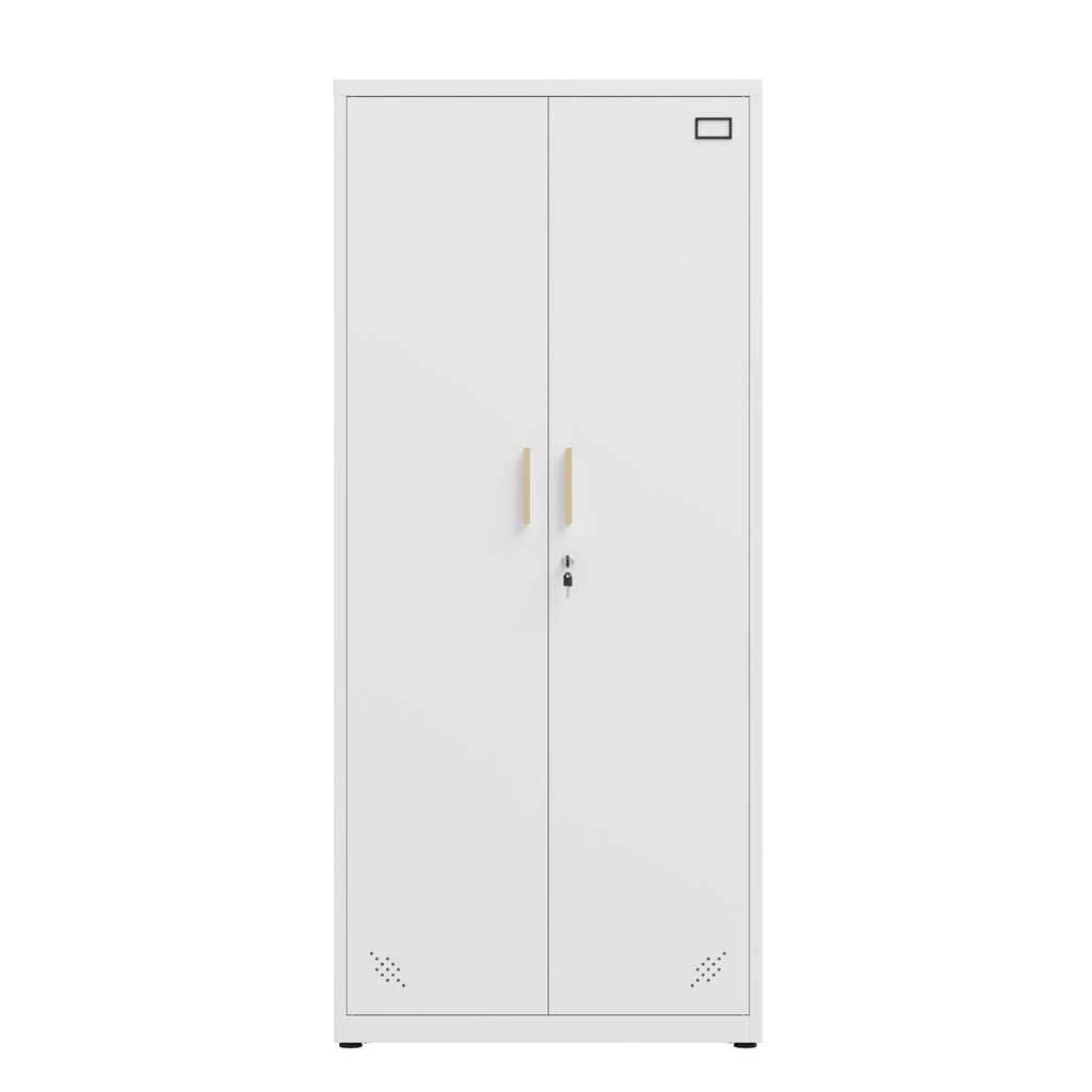 High Storage Cabinet with 2 Doors and 4 Partitions to Separate 5 Storage Spaces, Home/ Office Design - Grand Goldman