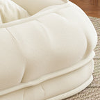 Upholstered Foldable Lazy Sofa Bed for Adults and Pets, Adjustable Recliner with 5 Positions, Off White Corduroy, 70.87 x 37.40 x 11.02 inches - Grand Goldman Shop