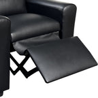 Carisa 23'W Black PU Leather Kids Recliner Chair with Cupholder - Grand Goldman