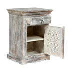 WOODEN NIGHTSTAND WITH 1 DRAWER 1 DOOR - Grand Goldman Shop