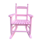 Children's Rocking Chair Light Pink Solid Wood Durable Indoor Outdoor - Grand Goldman