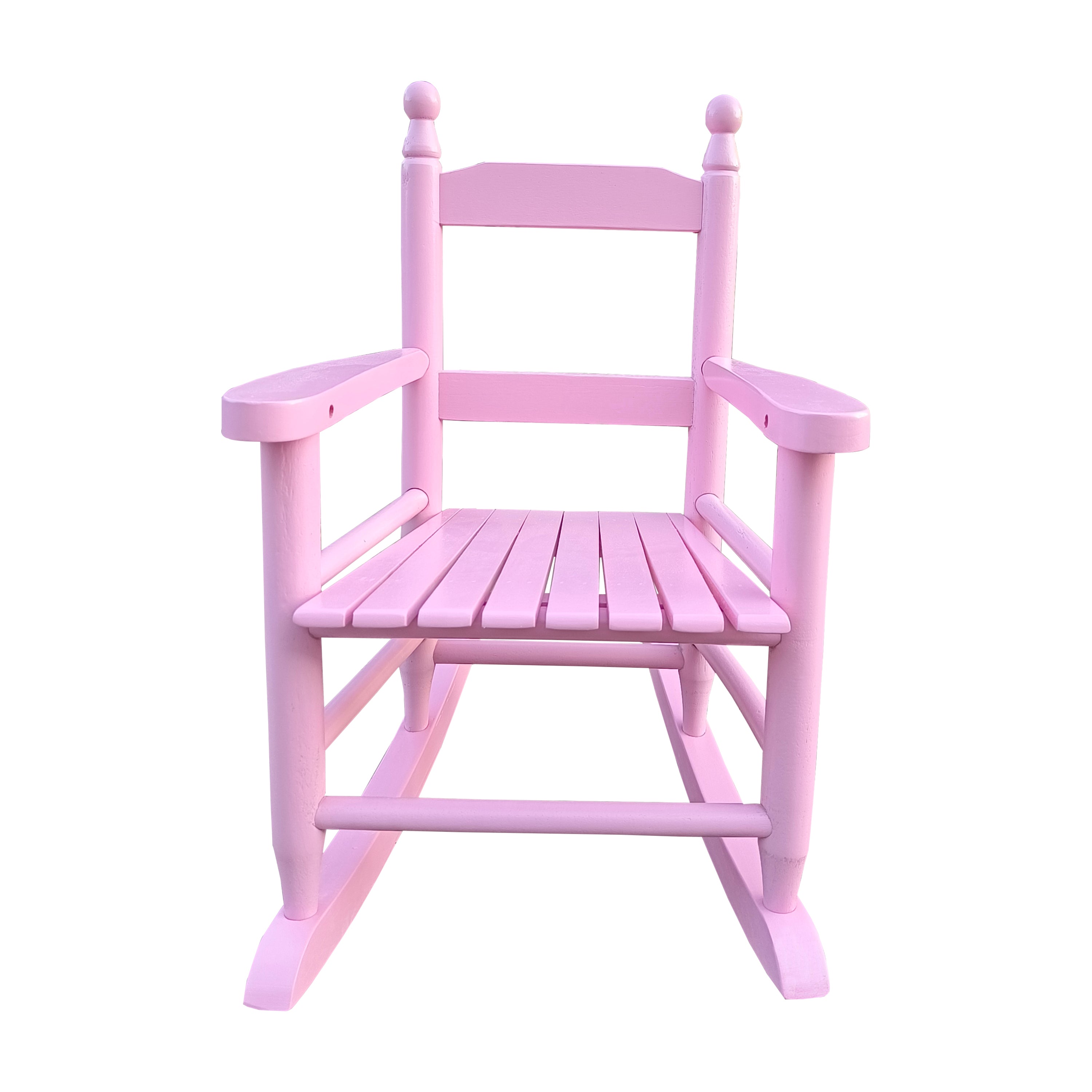 Children's Rocking Chair Light Pink Solid Wood Durable Indoor Outdoor - Grand Goldman
