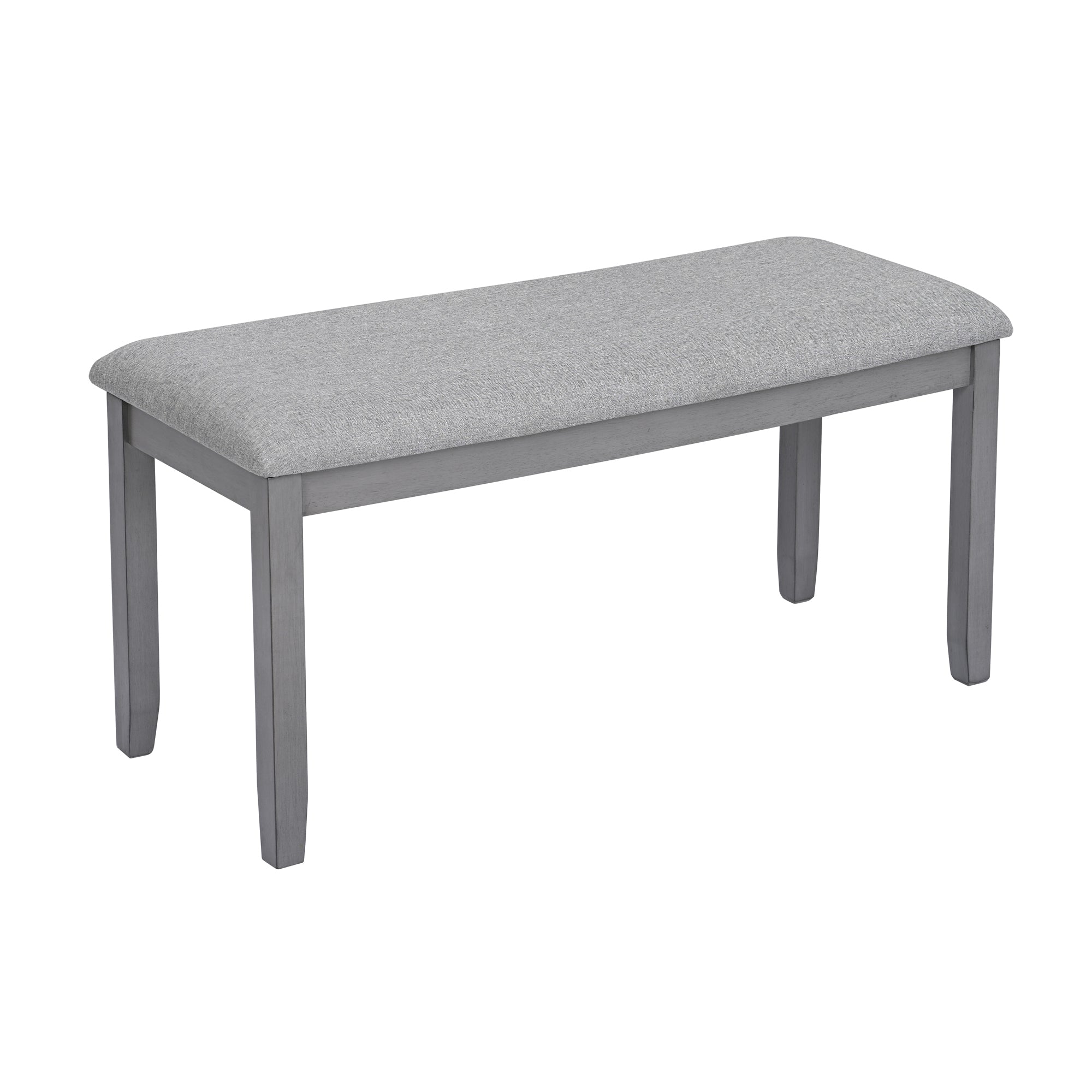6PCs Kitchen Dining Set, Rectangular Wooden Dining Table with 4 Upholstered Chairs and a Bench, Dining Table Set for 6 People, Living Room, Home Bar and Kitchen, Gray - Grand Goldman Shop