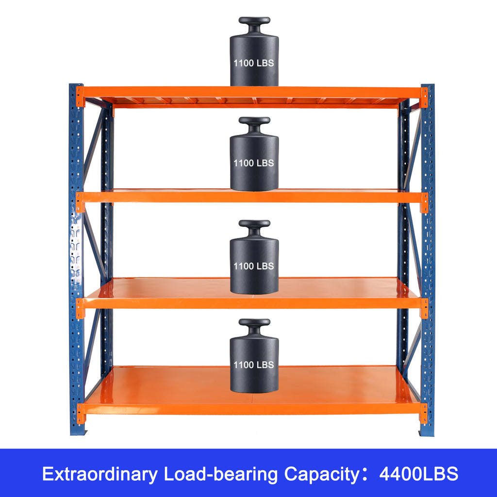 Garage shelves Heavy Duty - 4400 lbs garage storage 4 levels, adjustable metal shelving units and storage, industrial shelves utility shelves for commercial store tools gym - Grand Goldman Shop