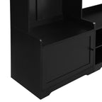 VIBE HAUS 79.1''Wide Modern Hall Tree with Shoe Storage, 4-in-1 Entryway Bench with 8 Cubbies, 7 Coat Hooks & Adjustable Shelf for Hallway, living room, Black - Grand Goldman Shop