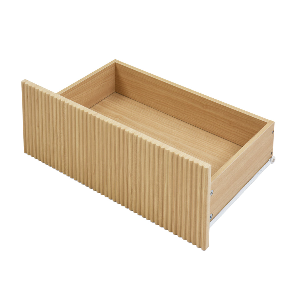 6 Drawer Storage Cabinet ,Dresser, Wood Storage Tower Clothes Organizer with Wavy drawer panel, Wide Chest of 6 Drawers, Large Storage Space for Bedroom, Hallway, Entryway Living Room Natural - Grand Goldman Shop