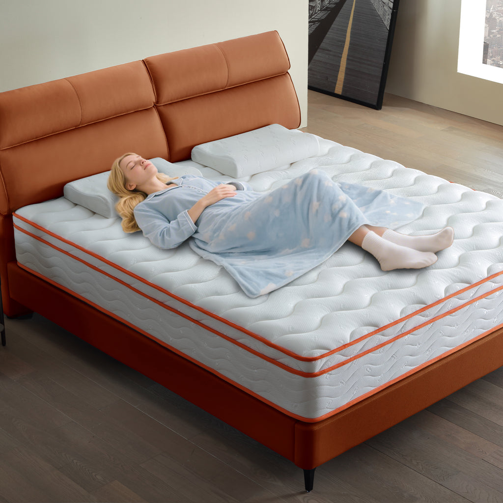 10 inch Hybrid Mattress in a Box,Individual Pocket coil, Medium Firm, Memory Foam Mattress with CertiPUR-US Certified Foam - Grand Goldman Shop
