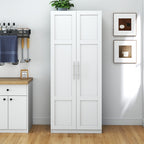 Pantry Cabinet, Kitchen Pantry Storage Cabinets with 2 Door and 3  Shelves, White Pantry Storage Cabinet, Cupboard for Kitchen, Dining Room and Living Room. - Grand Goldman Shop