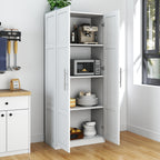 Pantry Cabinet, Kitchen Pantry Storage Cabinets with 2 Door and 3  Shelves, White Pantry Storage Cabinet, Cupboard for Kitchen, Dining Room and Living Room. - Grand Goldman Shop