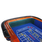 93' Deluxe Casino Dice Game Craps Table with Felt Diamond Pyramid Bumper Rubber Design, Blue - Grand Goldman
