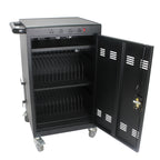 Mobile Charging Cart for Tablets Laptops 35-Device Capacity Matt Black Metal | Premium Home Decor - Grand Goldman