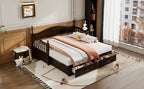 Wooden Twin Size Daybed with Twin Size Trundle, Extendable Daybed with Two Storage Drawers, Espresso(Expected Arrival Time:9.12) - Grand Goldman Shop