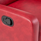 Contemporary Red PU Recliner Chair with Lever Mechanism - Grand Goldman Shop