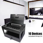 16 Bay Charging Cabinet for Laptop, Chromebook, Locking Charging Station-Black - Shop Quality Furniture at Grand Goldman