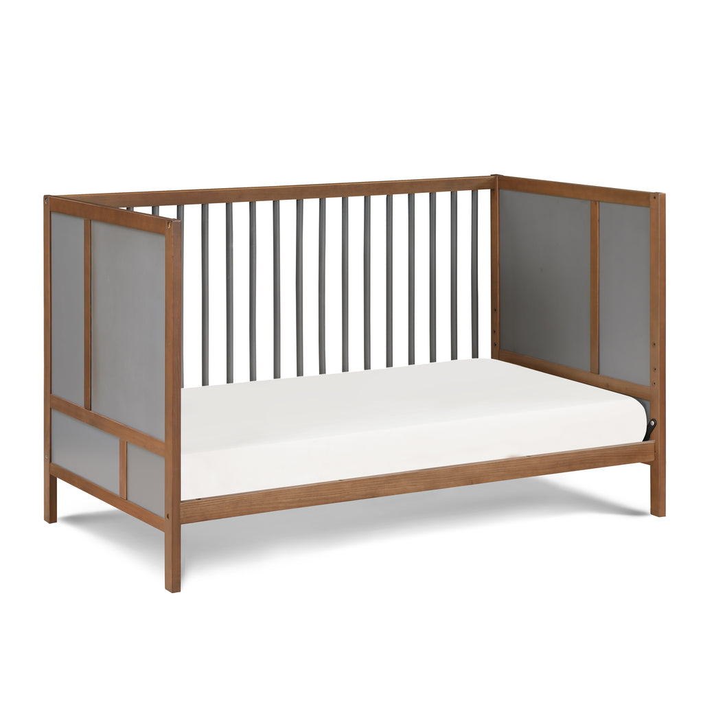 Pixie Finn 3-in-1 Crib in Walnut/Charcoal - Grand Goldman