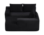 96.9' Cloud Sectional Couch with L-Shape Chaise,Modern Modular Sofa with Deep Seat, Upholstered Couches for Living Room Bedroom,No Assembly Required, (Corduroy Fabric),Black - Grand Goldman Shop