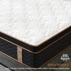 Full Mattress, 10 Inch Plush Hybrid Mattresses with Gel Memory Foam, Fiberglass-Free Mattress in a Box, Individual Pocket Spring-Motion Isolation-Edge Support, CertiPUR-US Certified - Grand Goldman Shop