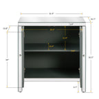 Storage Cabinet With Mirror Trim And Diamond Shape Design  Spliced Combination For Living Room, Dining Room, Entryway, Kitchen - Grand Goldman Shop