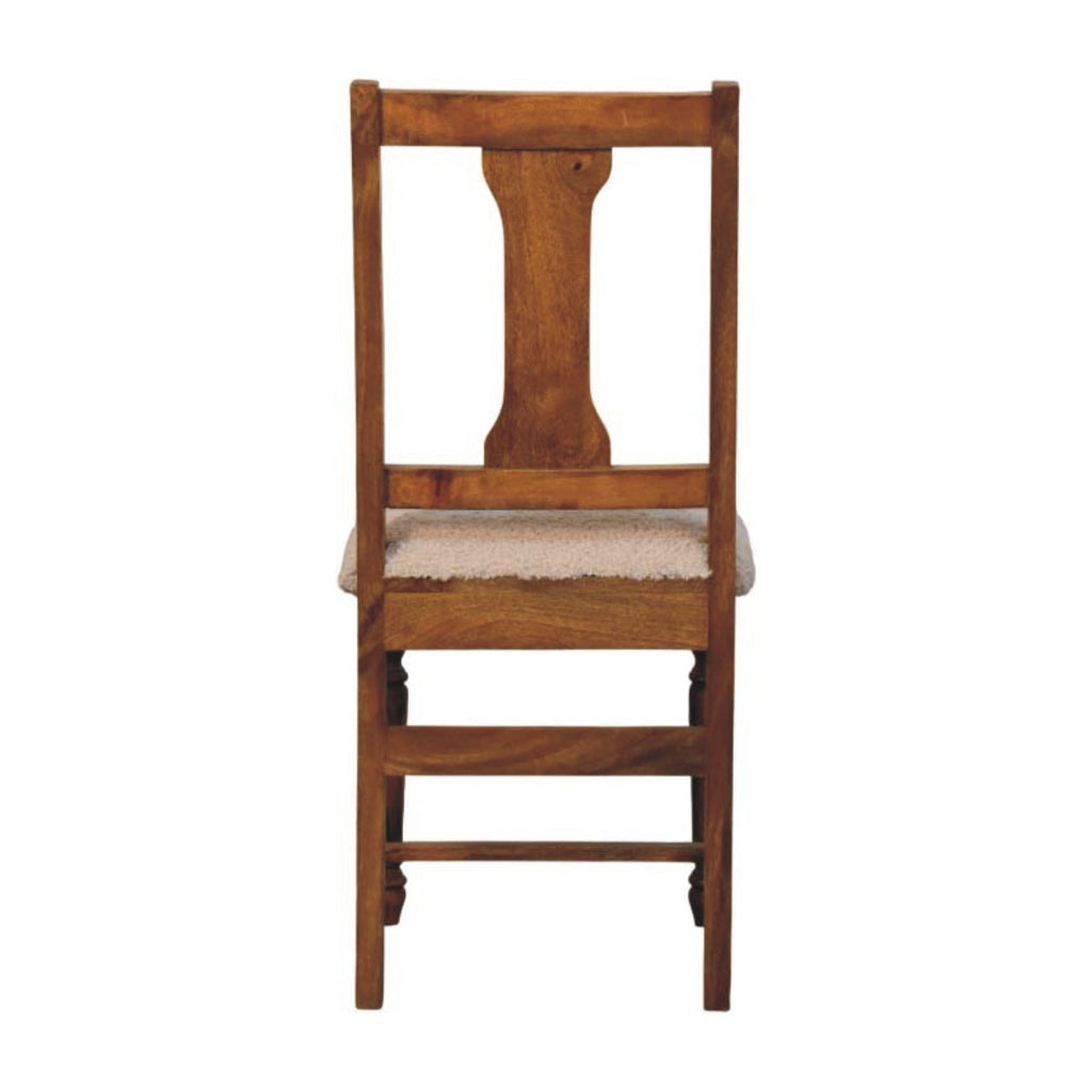Solid Wood Writing Chair with Turned Legs | Premium Home Decor - Grand Goldman