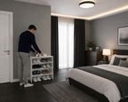 FM FURNITURE Berlin Shoe Rack with Open Shelves,  Ideal for Modern Home Spaces, White - Grand Goldman Shop