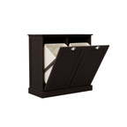 Two-Compartment Tilt-Out Laundry Sorter Cabinet-Black - Grand Goldman Shop