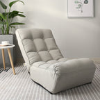 Adjustable Gray Metal Reclining Chair for Living Room and Balcony - Grand Goldman Shop