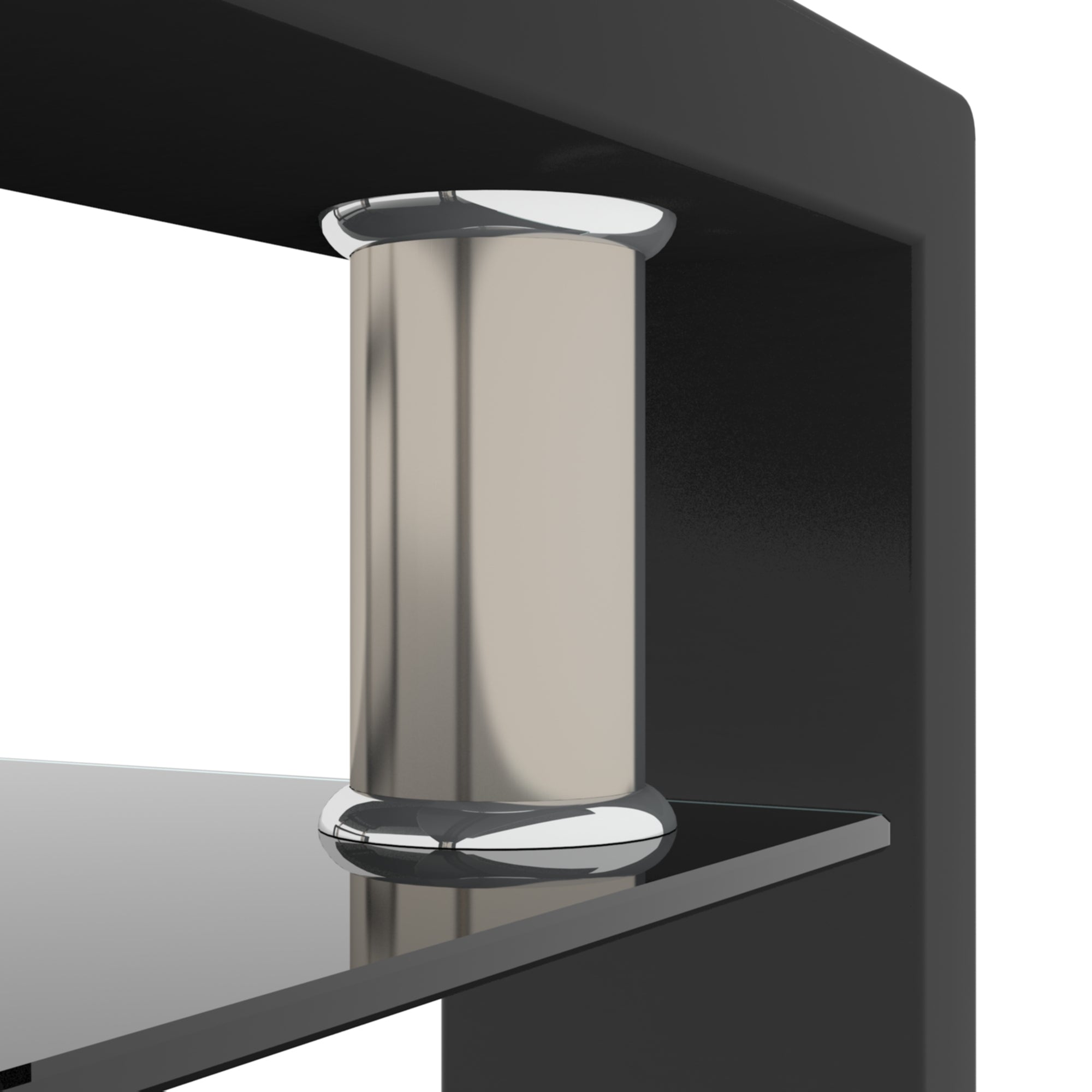 Rectangle Black Glass Coffee Table, Clear Coffee Table,Modern Side Center Tables for Living Room,Living Room Furniture (Old Sku:W24138125) - Grand Goldman Shop
