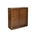 Mid Century Sideboard with 2 Sliding Door & Solid Wood Decorative Strips, Storage Cabinet for Living Room, Kitchen, Dining, Entryway, Hallway - Grand Goldman Shop